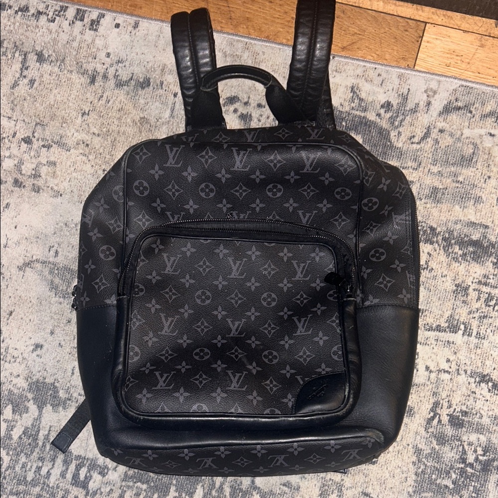 Luxury Black Monogram Backpack